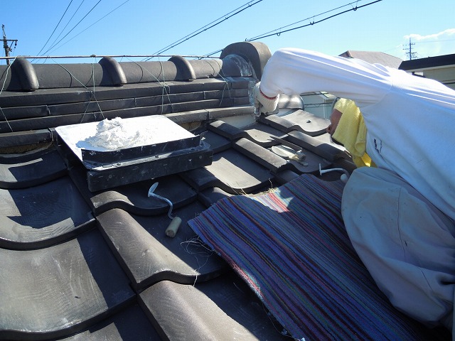 新規漆喰の補填